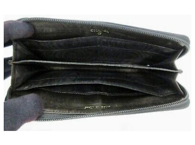 Chanel Black  CC Caviar leather wallet - view 10