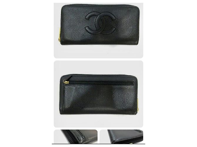 Chanel Black  CC Caviar leather wallet - view 11