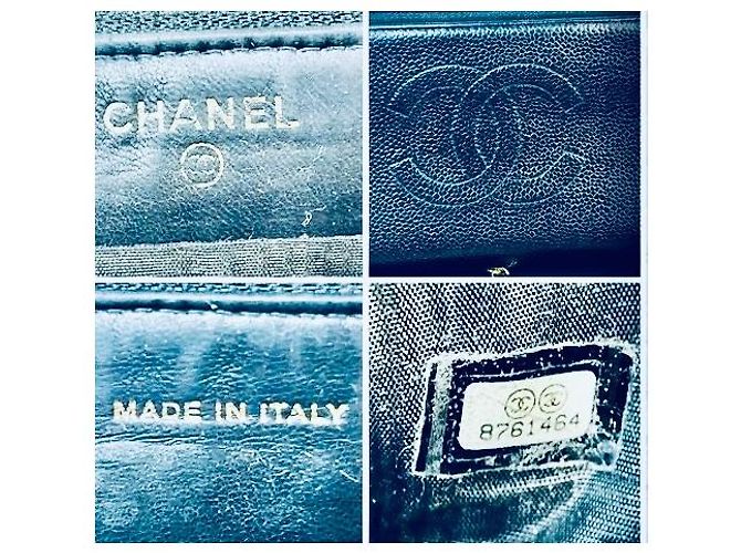 Chanel Black  CC Caviar leather wallet - view 14