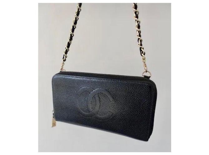 Chanel Black  CC Caviar leather wallet - view 16