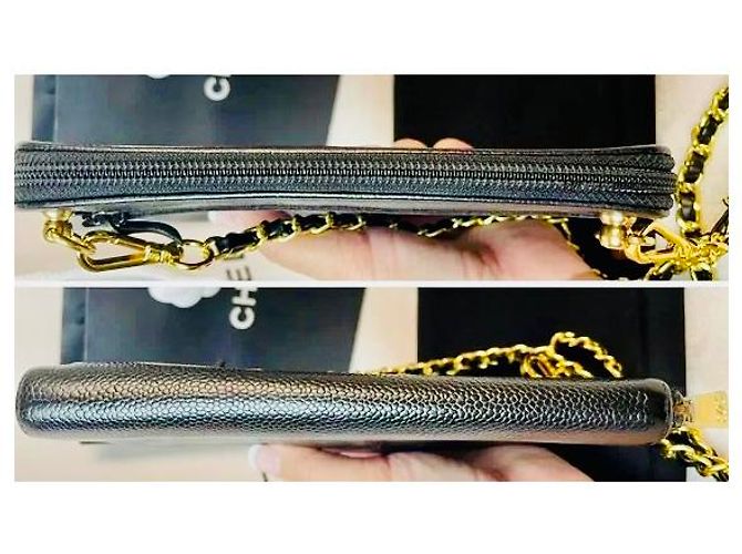 Chanel Black  CC Caviar leather wallet - view 19