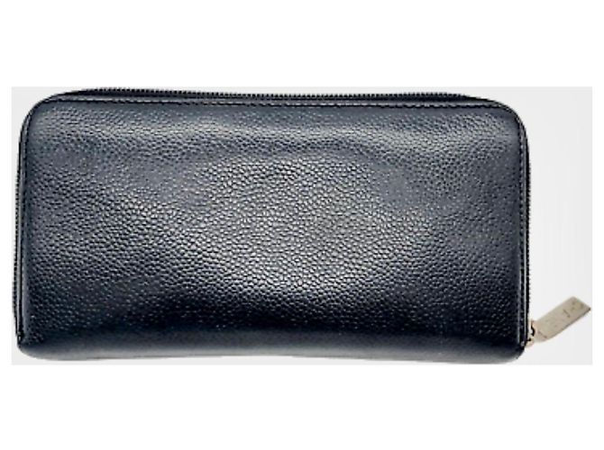Chanel Black  CC Caviar leather wallet - view 2