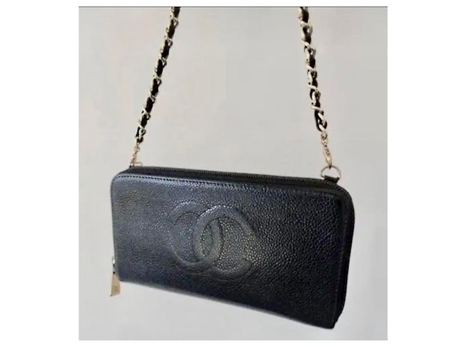 Chanel Black  CC Caviar leather wallet - view 23