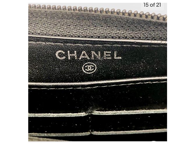 Chanel Black  CC Caviar leather wallet - view 3