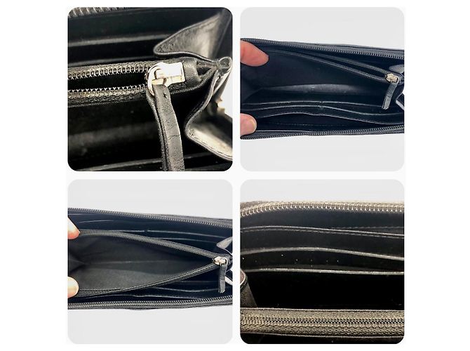 Chanel Black  CC Caviar leather wallet - view 8