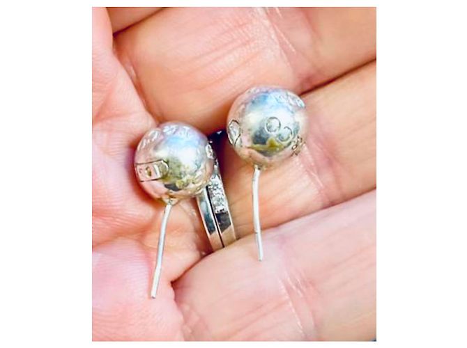 Vintage Tiffany & Co. orecchini con testa a sfera Argento Silver hardware - vista 7