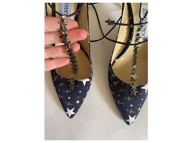 Décolleté Jimmy Choo Star Galaxy in raso Multicolore - vista 3