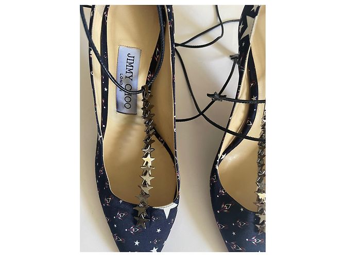 Décolleté Jimmy Choo Star Galaxy in raso Multicolore - vista 4
