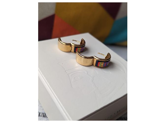 Frey Wille Hundertwasser Lebensspirale 18k Gelbgold Ohrringe Box Mehrfarben - Ansicht 13
