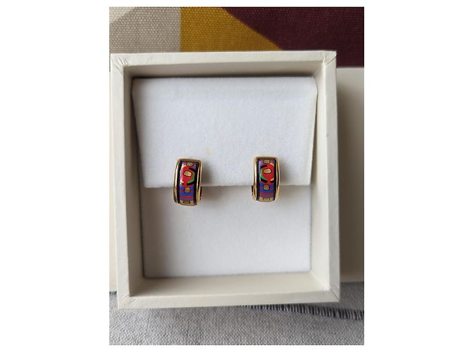 Frey Wille Hundertwasser Lebensspirale 18k Gelbgold Ohrringe Box Mehrfarben - Ansicht 2