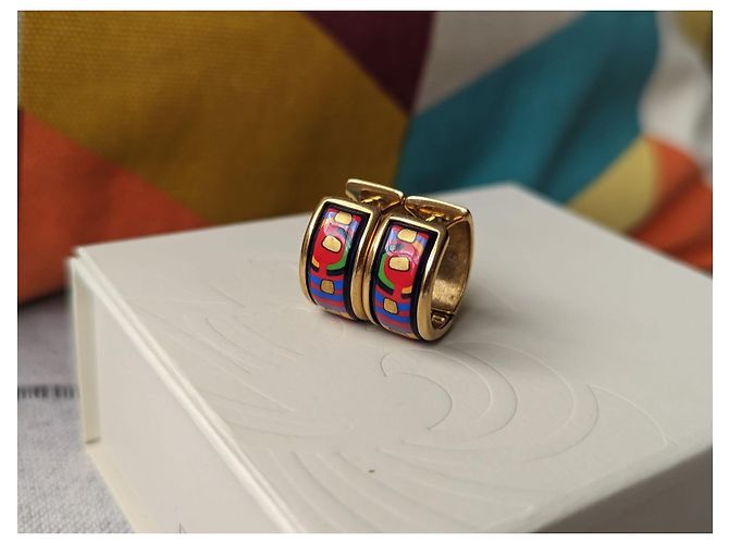 Frey Wille Hundertwasser Lebensspirale 18k Gelbgold Ohrringe Box Mehrfarben - Ansicht 3