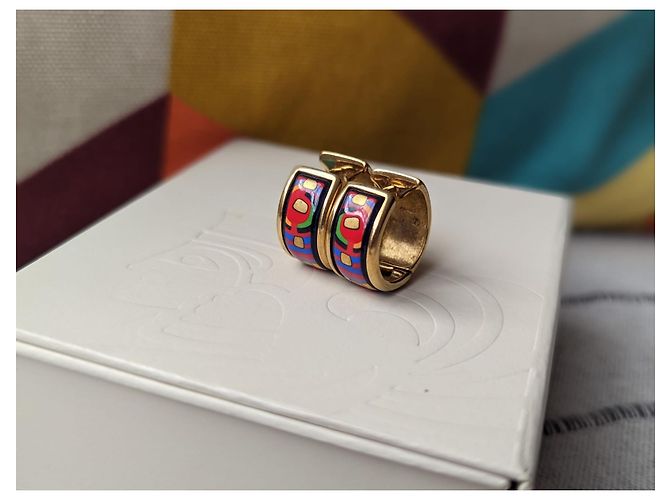 Frey Wille Hundertwasser Lebensspirale 18k Gelbgold Ohrringe Box Mehrfarben - Ansicht 5
