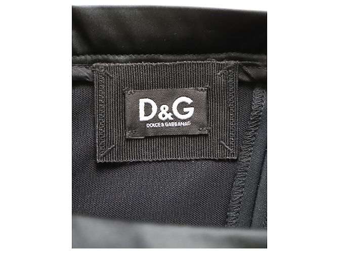 Dolce & Gabbana Spaghettiträger-Midikleid aus schwarzem Polyamid - Ansicht 5