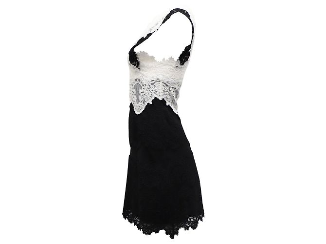 Sandro Butterfly Lace Mini Robe en Polyester Noir - vue 2