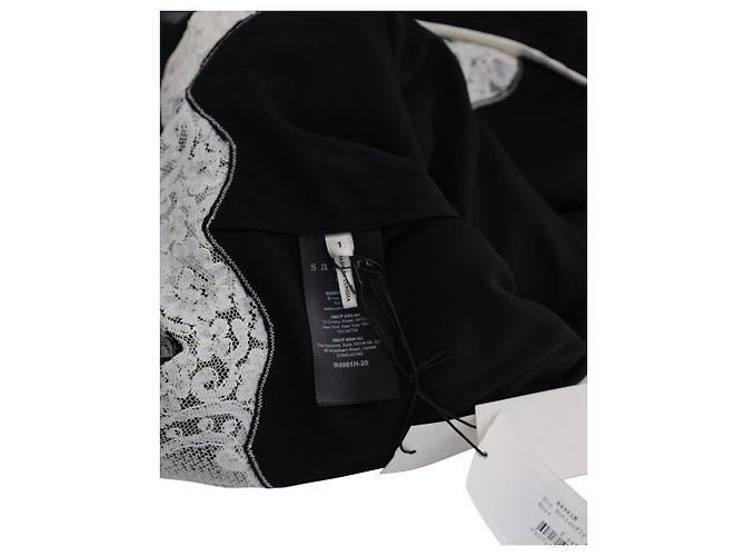 Sandro Butterfly Lace Mini Robe en Polyester Noir - vue 4
