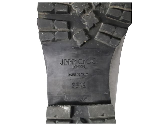 Jimmy Choo Glitter Combat Boots aus silbernem Polyester - Ansicht 6