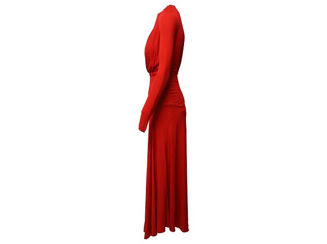 Autre Marque Antonio Berardi Gerafftes One-Shoulder-Kleid aus rotem Viskose - Ansicht 2