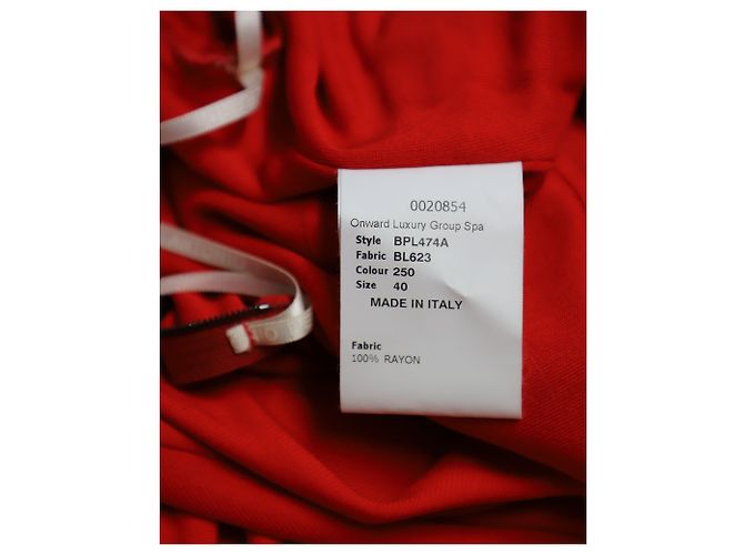 Autre Marque Antonio Berardi Gerafftes One-Shoulder-Kleid aus rotem Viskose - Ansicht 6