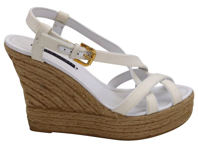 Ralph Lauren Espadrilles aus weißem Canvas - Ansicht 2