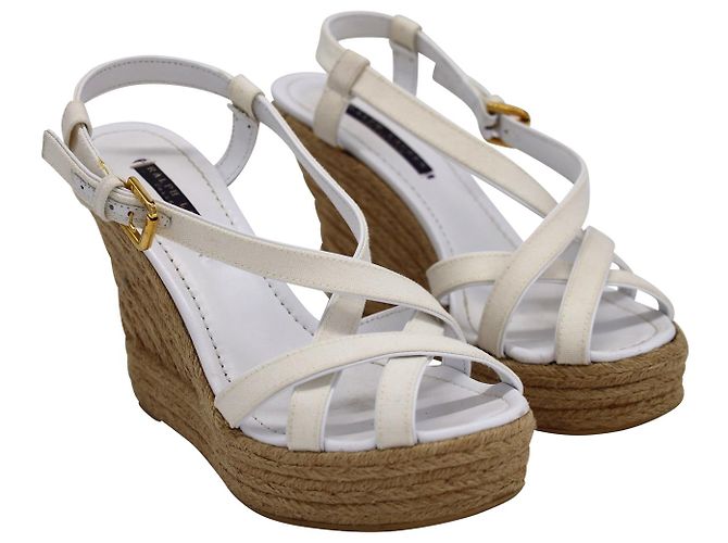 Ralph Lauren Espadrilles aus weißem Canvas - Ansicht 3