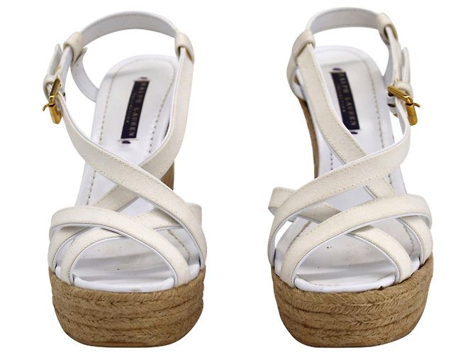 Ralph Lauren Espadrilles aus weißem Canvas - Ansicht 4