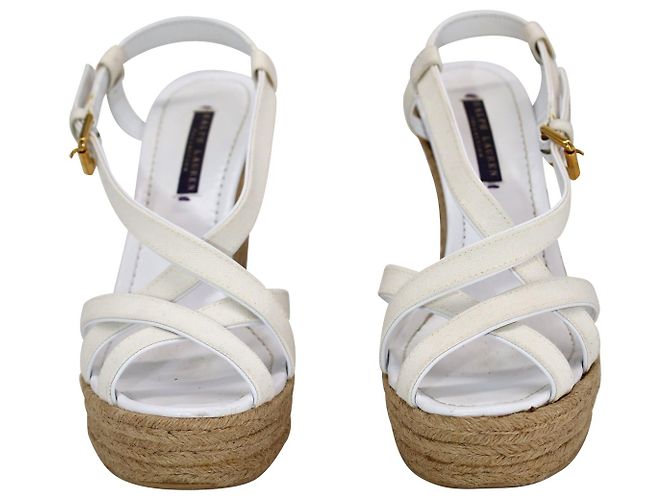 Ralph Lauren Espadrilles aus weißem Canvas - Ansicht 5