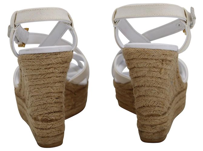 Ralph Lauren Espadrilles aus weißem Canvas - Ansicht 6