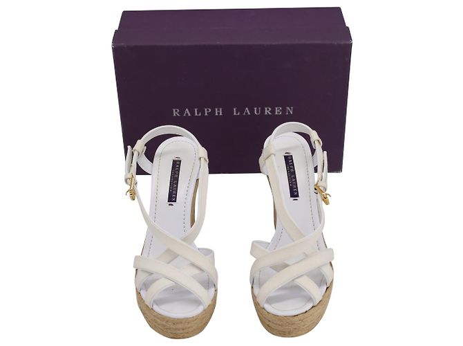 Ralph Lauren Espadrilles aus weißem Canvas - Ansicht 9