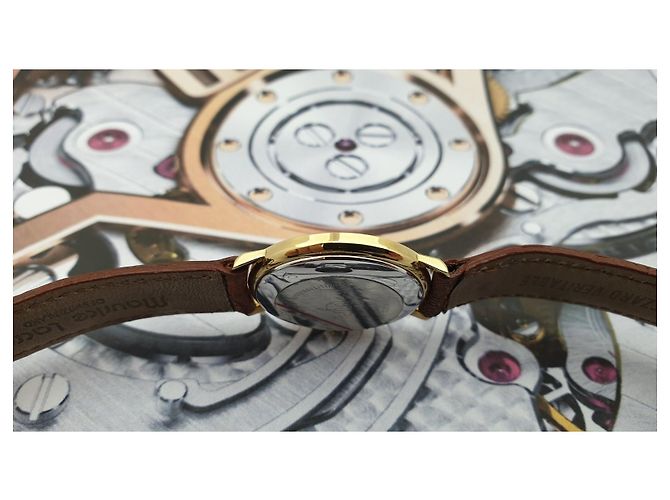 Autre Marque Relógio Maurice Lacroix banhado a ouro com pulseira de couro Amarelo - vista 12