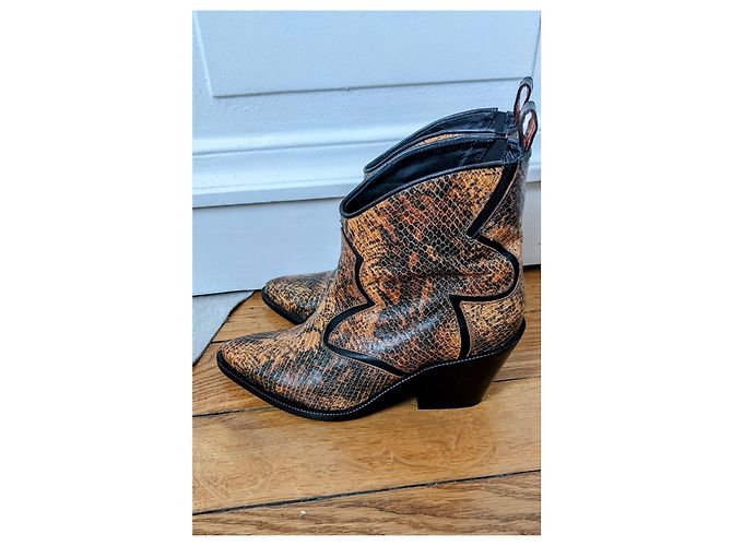 Scotch and Soda botas vaqueras de serpiente - vista 3