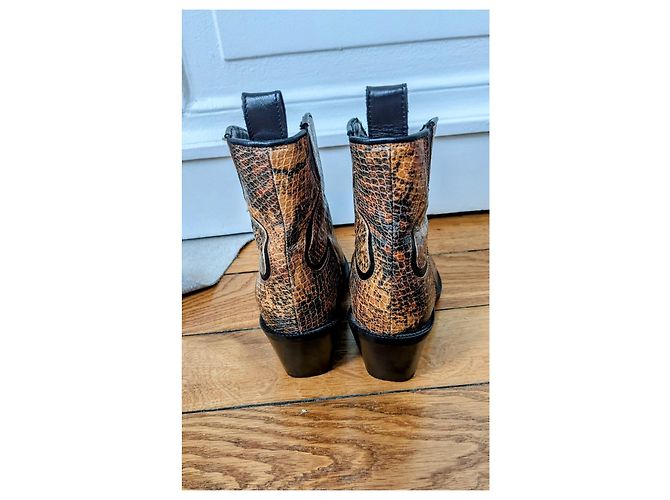 Scotch and Soda botas vaqueras de serpiente - vista 4