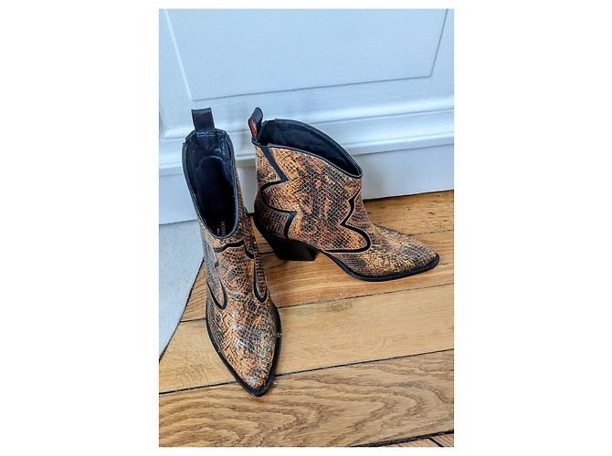 Scotch and Soda botas vaqueras de serpiente - vista 6