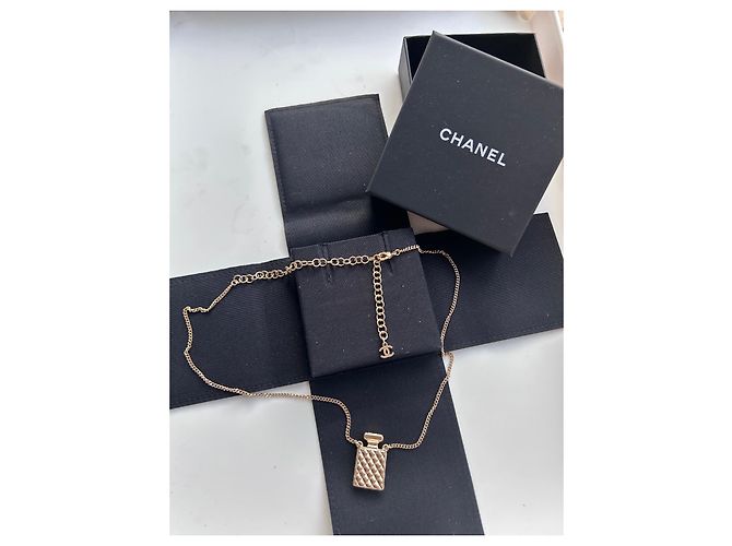 Chanel Perfume Bottle Necklace Gold Gold hardware - view 3