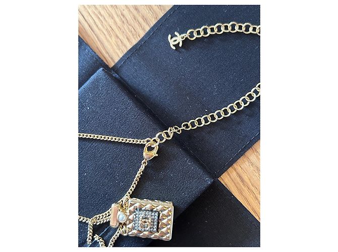 Chanel Perfume Bottle Necklace Gold Gold hardware - view 5