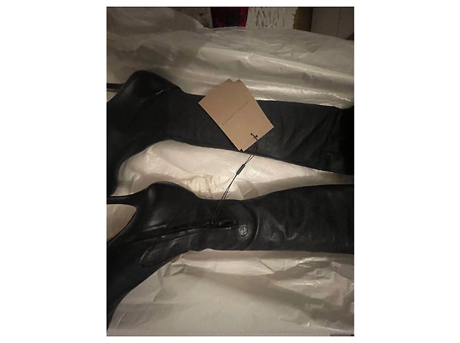 Autre Marque Botas altas Bottega Veneta Bold de piel elástica negra Negro - vista 5