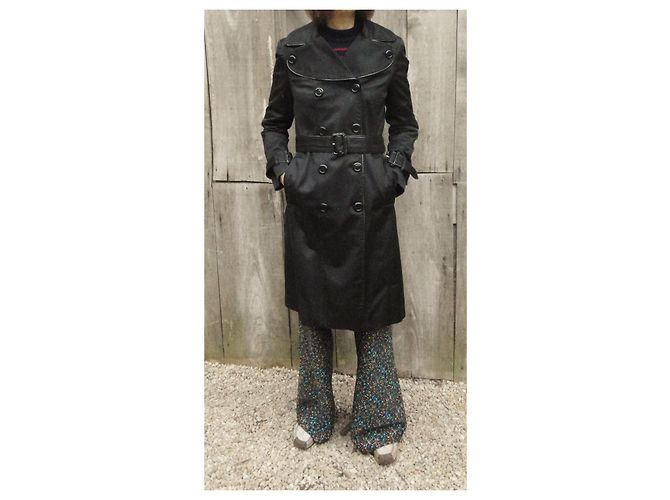 Tamaño de la zanja Burberry 36 (ausencia 1 botón) Negro - vista 2