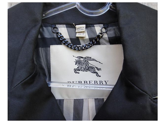 Tamaño de la zanja Burberry 36 (ausencia 1 botón) Negro - vista 5