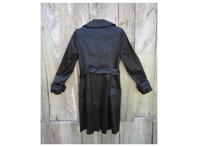 Tamaño de la zanja Burberry 36 (ausencia 1 botón) Negro - vista 9