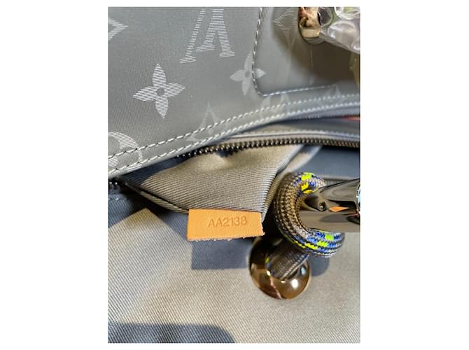 Louis Vuitton Keepall 50 Titanium Monogramma Argento - vista 11