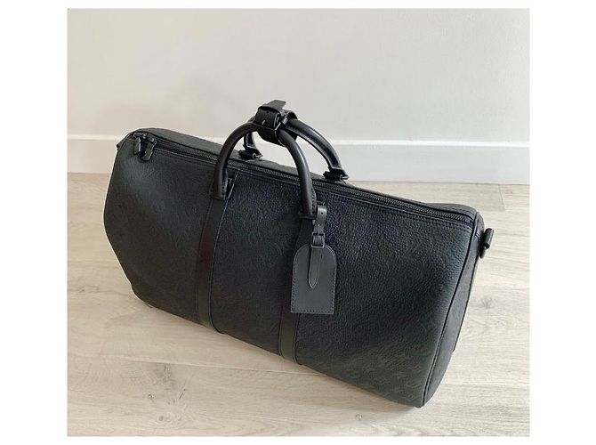 Abbesses Louis Vuitton keepall bullcalf 50 neuf Nero - vista 2