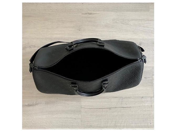 Abbesses Louis Vuitton keepall bullcalf 50 neuf Nero - vista 8