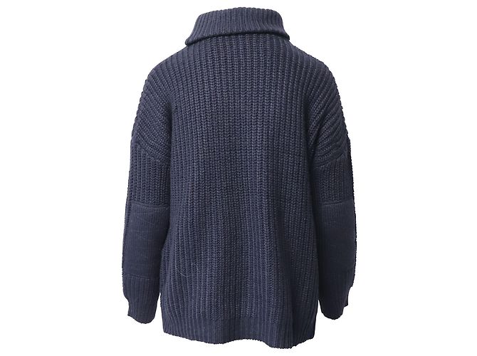 Rollkragen-Strickpullover von Zadig & Voltaire aus marineblauem Acryl - Ansicht 2