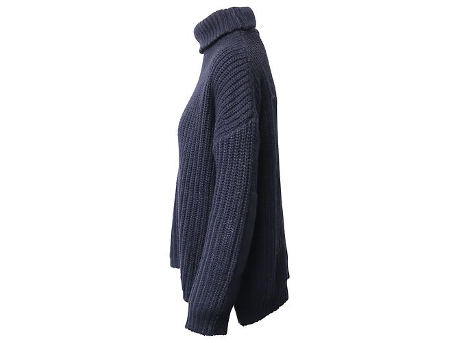 Rollkragen-Strickpullover von Zadig & Voltaire aus marineblauem Acryl - Ansicht 3