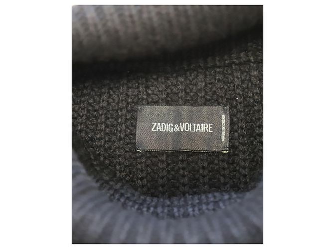 Rollkragen-Strickpullover von Zadig & Voltaire aus marineblauem Acryl - Ansicht 5
