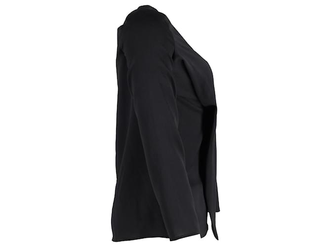 Iris & Ink Langarmbluse aus schwarzem Polyester - Ansicht 2