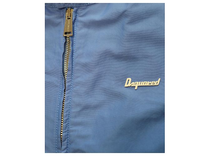 Dsquared2 Giacca con zip in cotone blu - vista 6