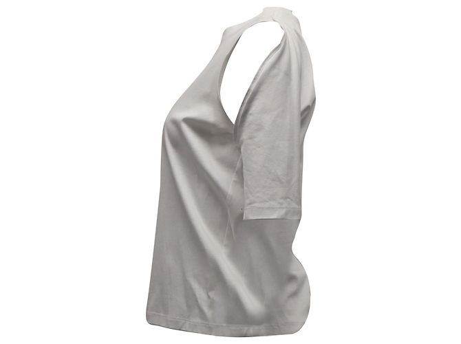Autre Marque Camiseta Dion Lee Utility Contour Cutout em algodão branco - vista 2