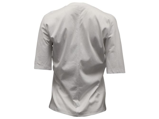 Autre Marque Camiseta Dion Lee Utility Contour Cutout em algodão branco - vista 3