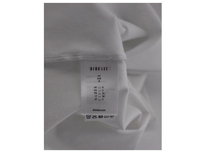Autre Marque Camiseta Dion Lee Utility Contour Cutout em algodão branco - vista 5