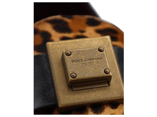 Dolce & Gabbana Mocassini Leopardati con Targhetta Logata in Lana Multicolor - vista 5